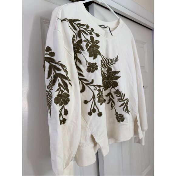 Anthropologie Fern & Flower Crew-Neck Sweatshirt - Picture 3 of 6